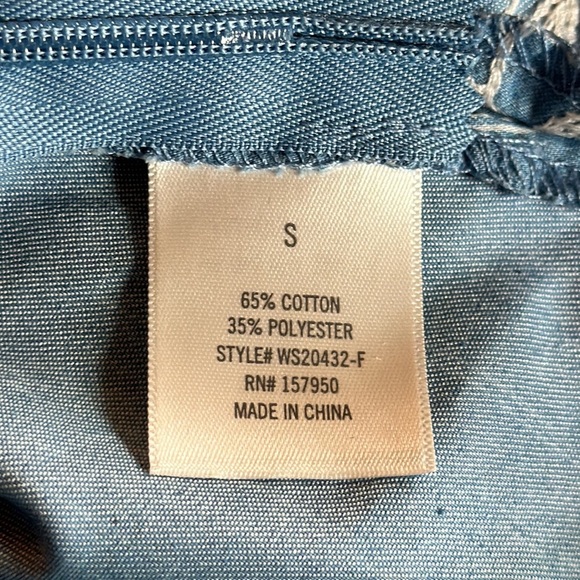 Harper Heritage Francesca’s Blue White Embroidered Baby Doll Tank Size Small NWT - Picture 10 of 11